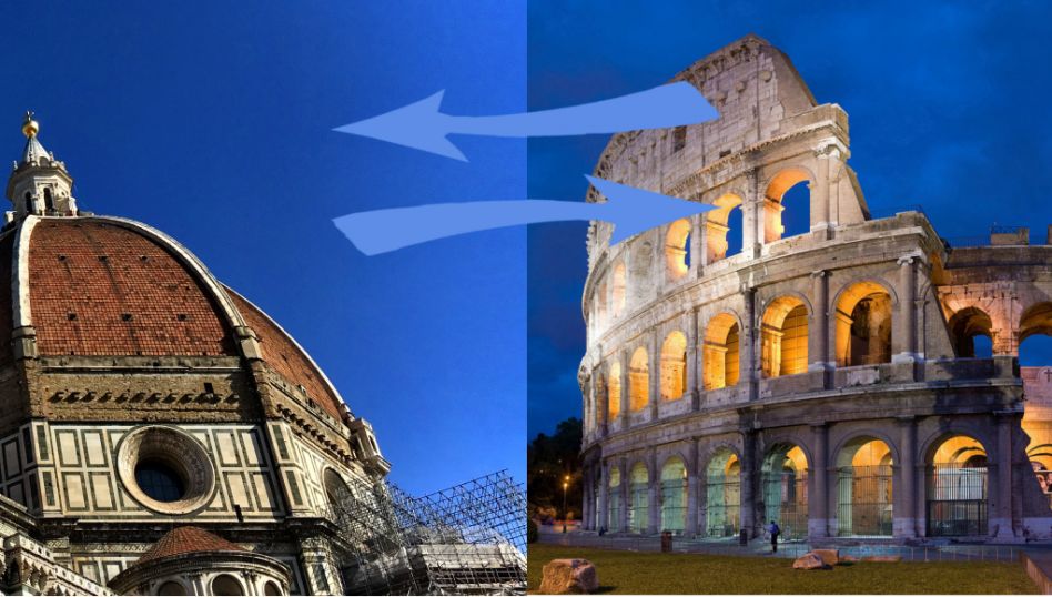 Sightseeing transfers to from Florence or Rome with stop in